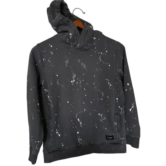 Abercrombie & Fitch Distressed PaintShop Splatter DarkGray Streetwear Hoodie L - Picture 1 of 8